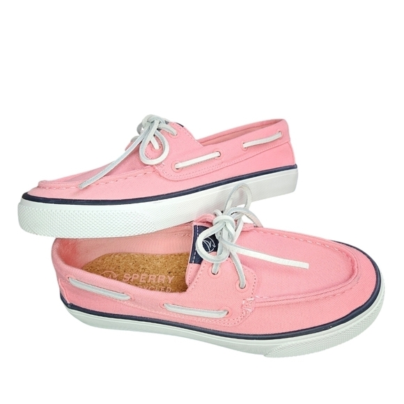 Sperry Bahama Topsider Boat Shoes Pink NWOT Sz 5.5 Pink Boat Shoes Slip On - Picture 7 of 8
